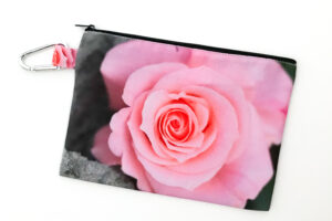 Canvas Cosmetic Bag | Pink Rose