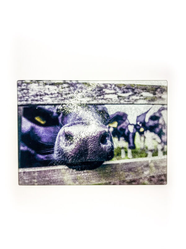Nosy Cow | Glass Chopping Board